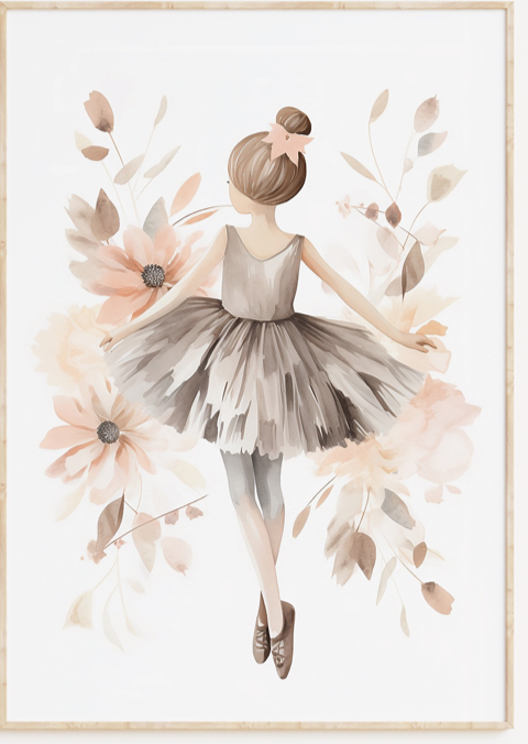 Ballerina kinderkamer poster