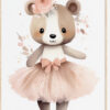 Ballerina beer kinderkamer poster