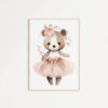 Ballerina beer kinderkamer poster
