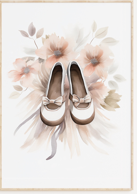 Ballerina balletschoentjes kinderposter