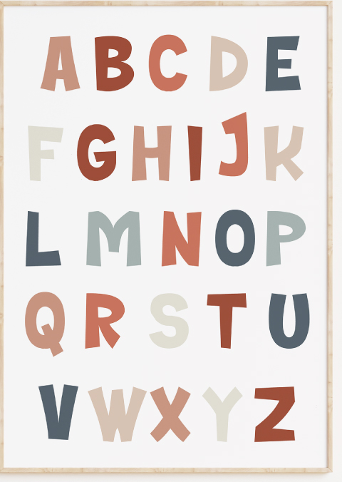 Posters kinderkamer alfabet