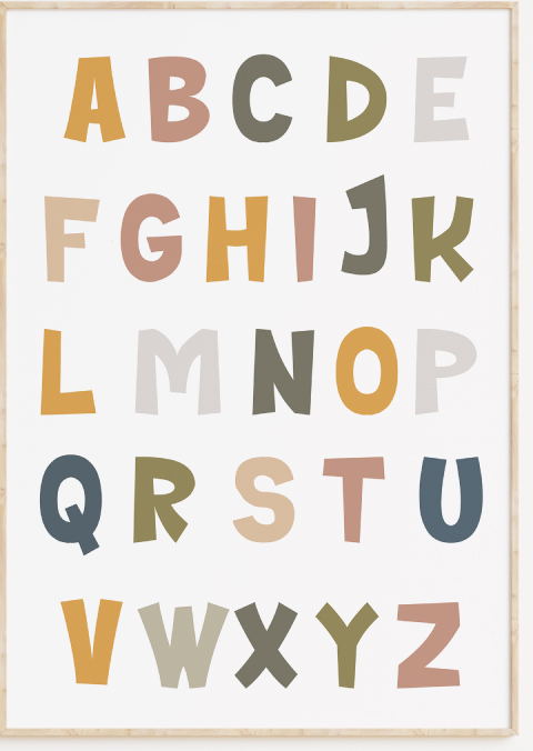 Posters kinderkamer alfabet