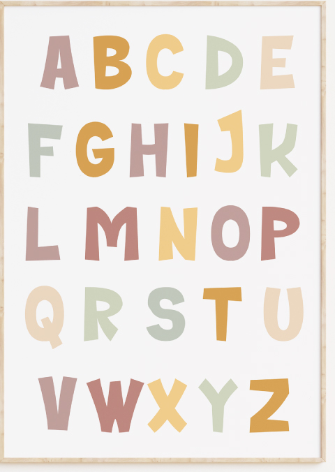 Poster kinderkamer alfabet