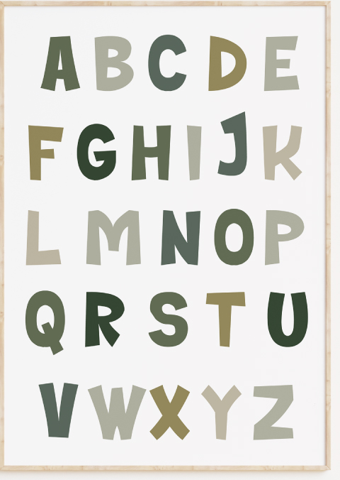 Posters kinderkamer alfabet