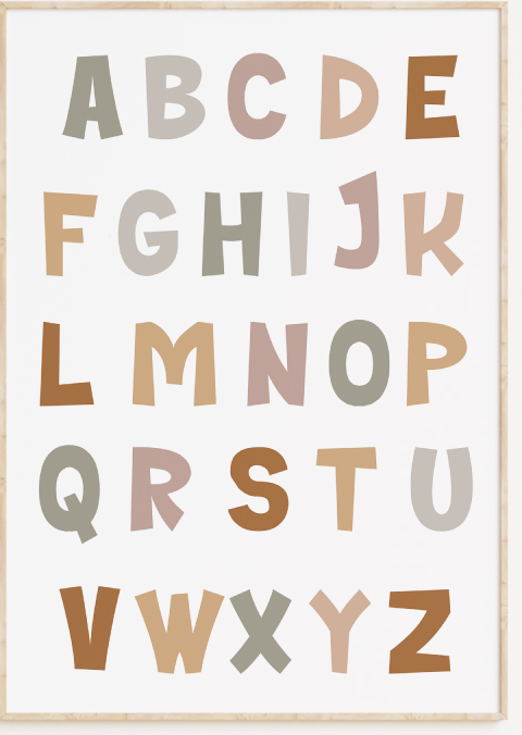 Alfabet kinderposter